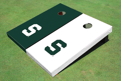Michigan State University "S" Alternating Solid Cornhole Boards Michigan State University "S" Alternating Solid Cornhole Boards