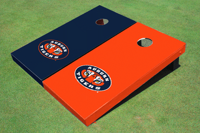 Auburn University "Tiger Eyes" Alternating Solid Cornhole Boards Auburn University "Tiger Eyes" Alternating Solid Cornhole Boards