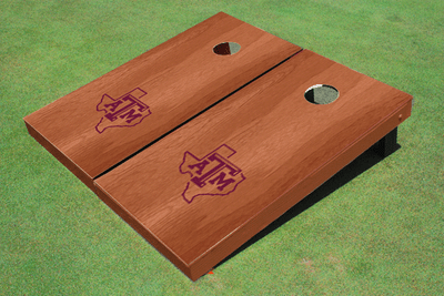 Texas A&M "State Outline" Solid Rosewood Cornhole Boards