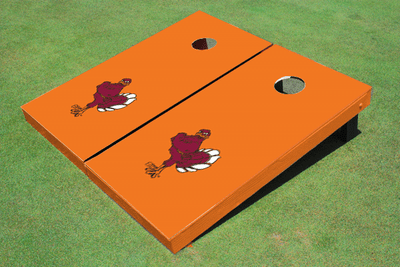 Virginia Tech "HokieBird" Orange Matching Solid Cornhole Boards
