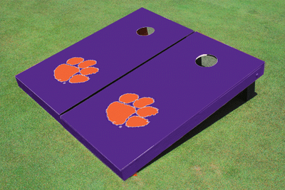Clemson University Purple Matching Solid Cornhole Boards