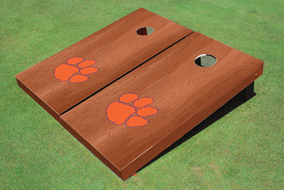 Clemson University  Solid Rosewood Cornhole Boards