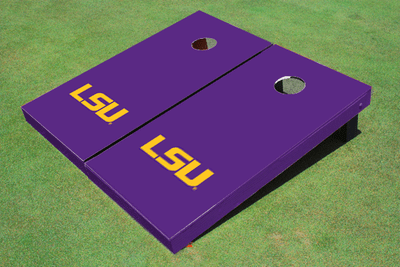 Louisiana State University Purple Matching Solid Cornhole Boards