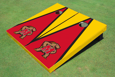 University of Maryland Red and Yellow Matching Triangle Cornhole Boards