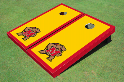 University of Maryland Red Matching Border Cornhole Boards