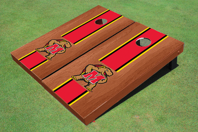 University of Maryland Red Rosewood Matching Long Stripe Cornhole Boards