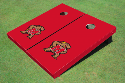 University of Maryland Red Matching Solid Cornhole Boards