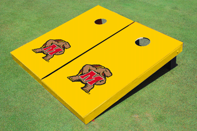 University of Maryland Yellow Matching Solid Cornhole Boards University of Maryland Yellow Matching Solid Cornhole Boards