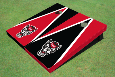 NC State University Alternating Triangle Cornhole Boards NC State University Alternating Triangle Cornhole Boards