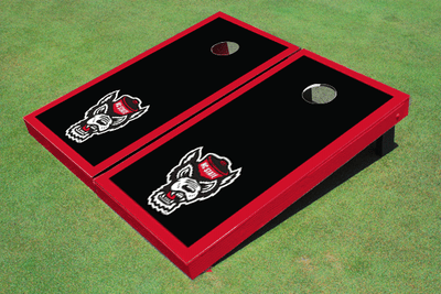 NC State University Red Matching Border Cornhole Boards NC State University Red Matching Border Cornhole Boards