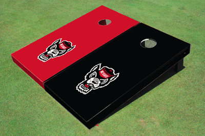 NC State University Alternating Solid Cornhole Boards NC State University Alternating Solid Cornhole Boards