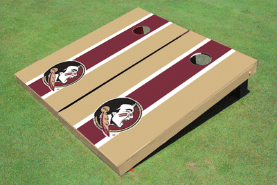 Florida State University Maroon and Gold Matching Long Stripe Cornhole Boards