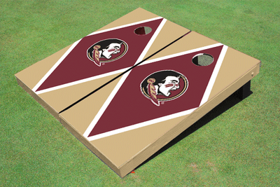 Florida State University Maroon and Gold Matching Diamond Cornhole Boards