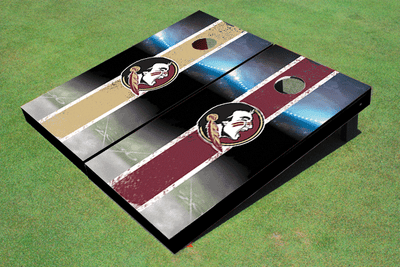 Florida State University Field Long Stripe Alternating Themed Cornhole Boards Florida State University Field Long Stripe Alternating Themed Cornhole Boards