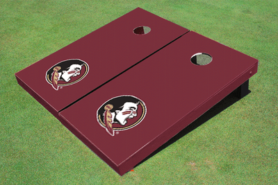 Florida State University Maroon Matching Solid Cornhole Boards Florida State University Maroon Matching Solid Cornhole Boards