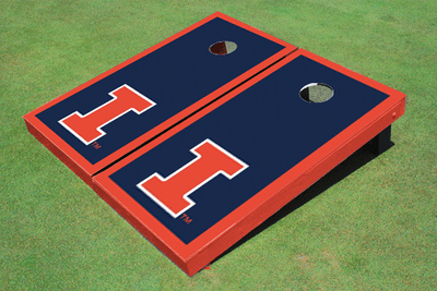 University of Illinois Orange Matching Border Cornhole Boards