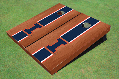 University of Illinois Navy Rosewood Matching Long Strip Cornhole Boards