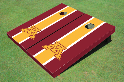 University of Minnesota Gold and Maroon Matching Long Stripe Cornhole Boards University of Minnesota Gold and Maroon Matching Long Stripe Cornhole Boards