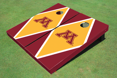 University of Minnesota Gold and Maroon Matching Diamond Cornhole Boards