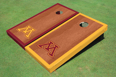 University of Minnesota Rosewood Alternating Border Cornhole Boards