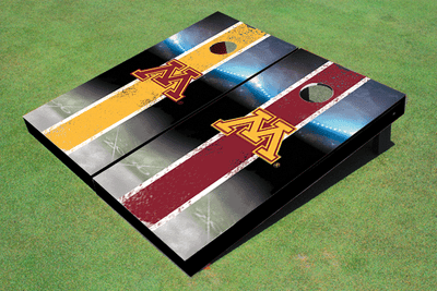 University of Minnesota Field Long Strip Alternating Themed Cornhole Boards