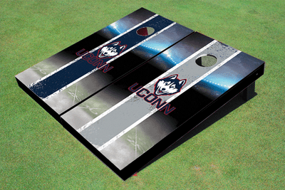 University of Connecticut "UConn" Field Long Stripe Alternating Themed Cornhole Boards