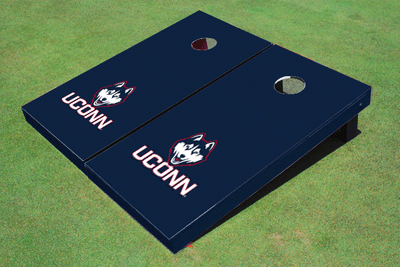 University of Connecticut "UConn" Navy Matching Solid Cornhole Boards