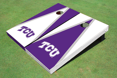 Texas Christian University "TCU" Alternating Triangle Cornhole Boards Texas Christian University "TCU" Alternating Triangle Cornhole Boards