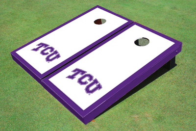 Texas Christian University "TCU" Purple Matching Border Cornhole Boards Texas Christian University "TCU" Purple Matching Border Cornhole Boards