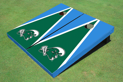 Tulane University Green and Unci Matching Triangle Cornhole Boards
