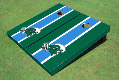 Tulane University Unci and Green Matching Long Stripe Cornhole Boards Tulane University Unci and Green Matching Long Stripe Cornhole Boards