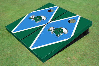 Tulane University Unci and Green Matching Diamond Cornhole Boards