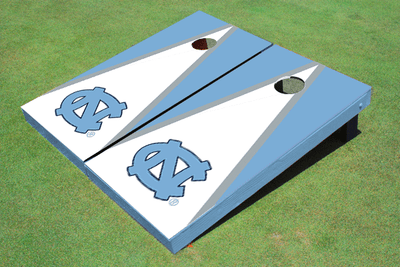 University of North Carolina "UNC" White and Blue Matching Triangle Cornhole Boards