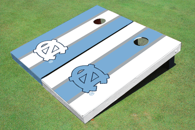 University of North Carolina "UNC" Alternating Long Stripe Cornhole Boards
