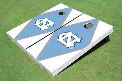 University of North Carolina "UNC" Blue and White Matching Diamond Cornhole Boards University of North Carolina "UNC" Blue and White Matching Diamond Cornhole Boards