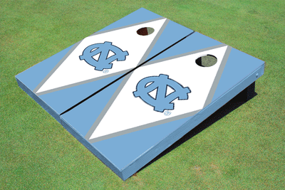 University of North Carolina "UNC" White and Blue Matching Diamond Cornhole Boards