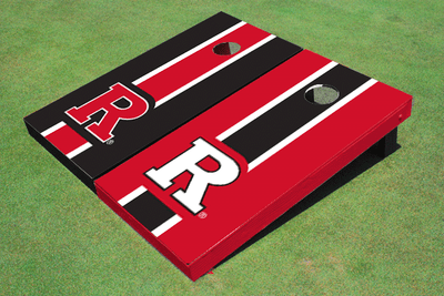 Rutgers University Alternating Long Stripe Cornhole Boards