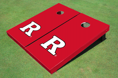 Rutgers University Red Matching Solid Cornhole Boards