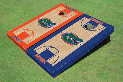 University of Florida Alternating Basketball Court Custom Cornhole Board University of Florida Alternating Basketball Court Custom Cornhole Board
