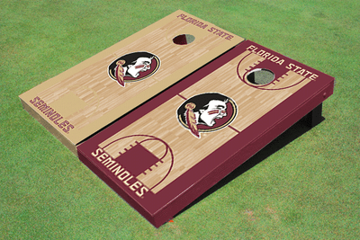 Florida State University Alternating Basketball Court Custom Cornhole Board Florida State University Alternating Basketball Court Custom Cornhole Board