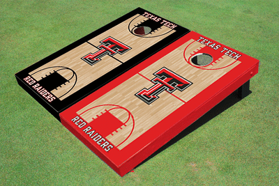 Texas Tech University Alternating Basketball Court Custom Cornhole Board Texas Tech University Alternating Basketball Court Custom Cornhole Board