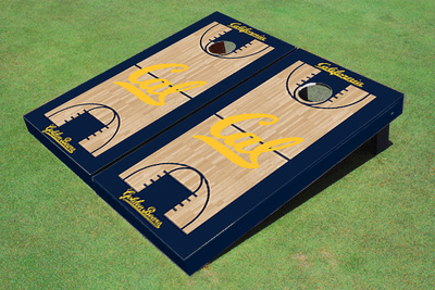 University of California Berkeley Navy Matching Basketball Court Custom Cornhole Boards