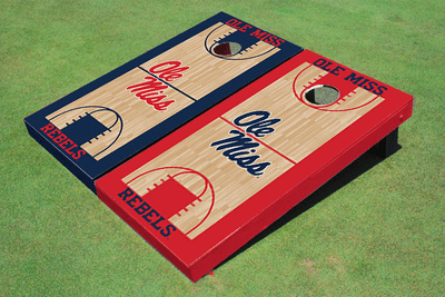 University Of Mississippi Alternating Basketball Court Custom Cornhole Boards University Of Mississippi Alternating Basketball Court Custom Cornhole Boards
