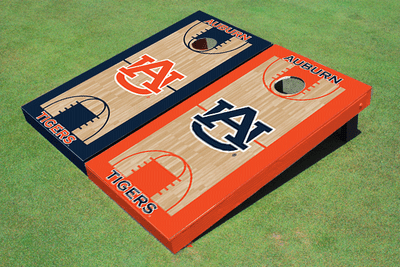 Auburn University Alternating Basketball Court Custom Cornhole Boards