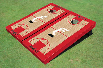 University Of Cincinnati Red Matching Basketball Court Custom Cornhole Boards