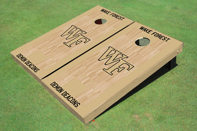 Wake Forest University Gold Matching Basketball Court Custom Cornhole Boards