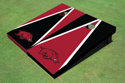 University Of Arkansas Alternating Triangle Cornhole Boards