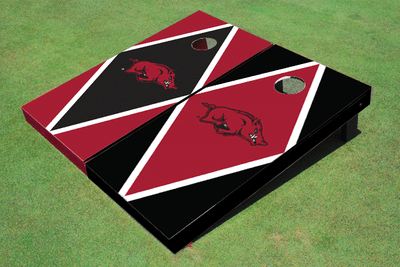 University Of Arkansas Alternating Diamond Cornhole Boards University Of Arkansas Alternating Diamond Cornhole Boards
