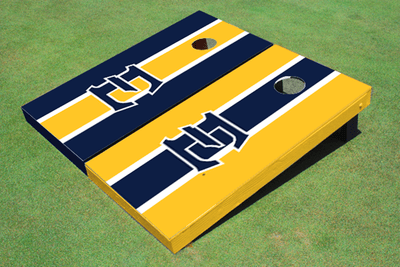 East Tennessee State University E Alternating Long Stripe Cornhole Boards East Tennessee State University E Alternating Long Stripe Cornhole Boards