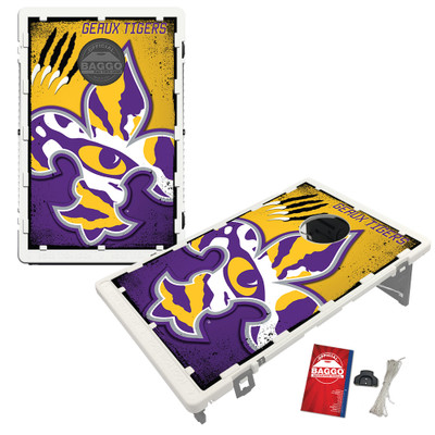 Louisiana State University LSU Tigers Fanatic Baggo Portable 2x3 Bean Bag Toss Game Louisiana State University LSU Tigers Fanatic Baggo Portable 2x3 Bean Bag Toss Game